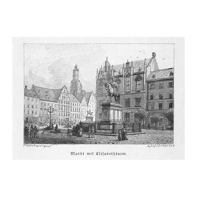 "Markt mit Elisabethturm."