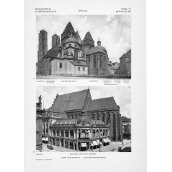 Lutsch: Bilderwerk schlesischer Kunstdenkmäler 15 / "BRESLAU 1. DOM VON SÜDOST - 2. DOROTHEENKIRCHE. TAFEL 15 MITTELALTER" / "BR