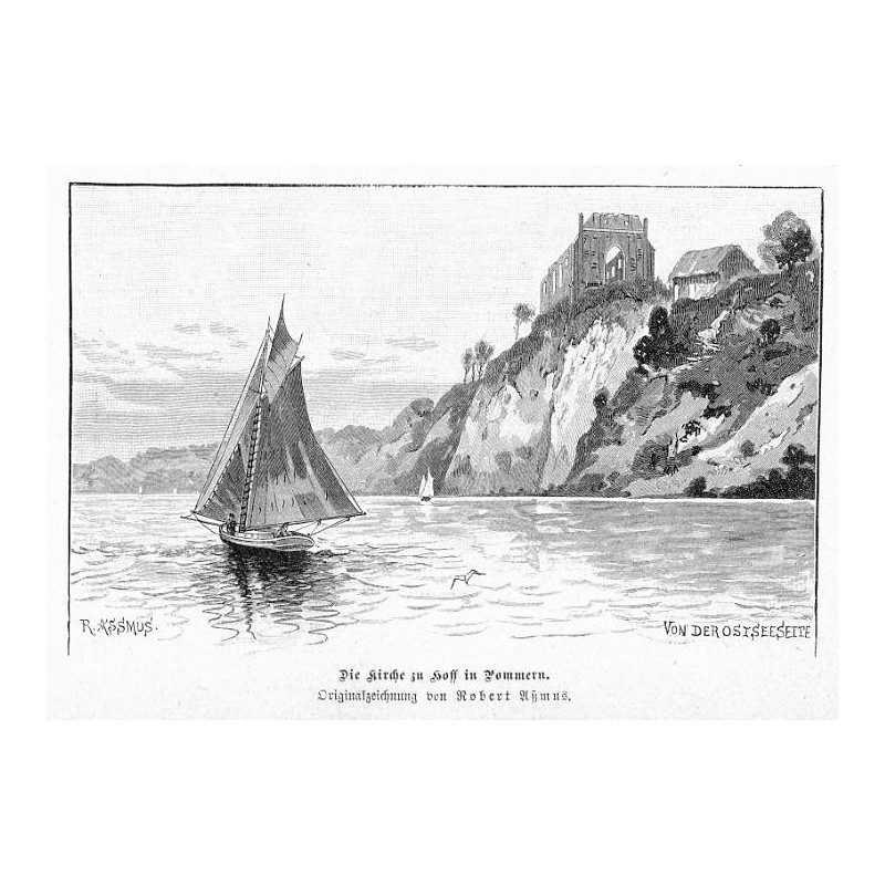 "Die Kirche zu Hoff in Pommern. Originalzeichnung von Robert Assmus."