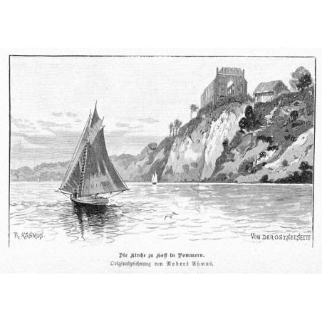 "Die Kirche zu Hoff in Pommern. Originalzeichnung von Robert Assmus."