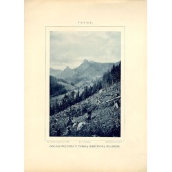 Tatry. Dolina Miętusia z Turnią Kończystą (Eljasza) / "TATRY. DOLINA MIĘTUSIA Z TURNIĄ KOŃCZYSTĄ (ELJASZA)."