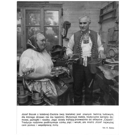 "Józef Bocek z Istebnej-Zaolzia (woj. bielskie) jest znanym twórcą ludowym, dla którego drzewo nie ma tajemnic. [...] fot. K. Se