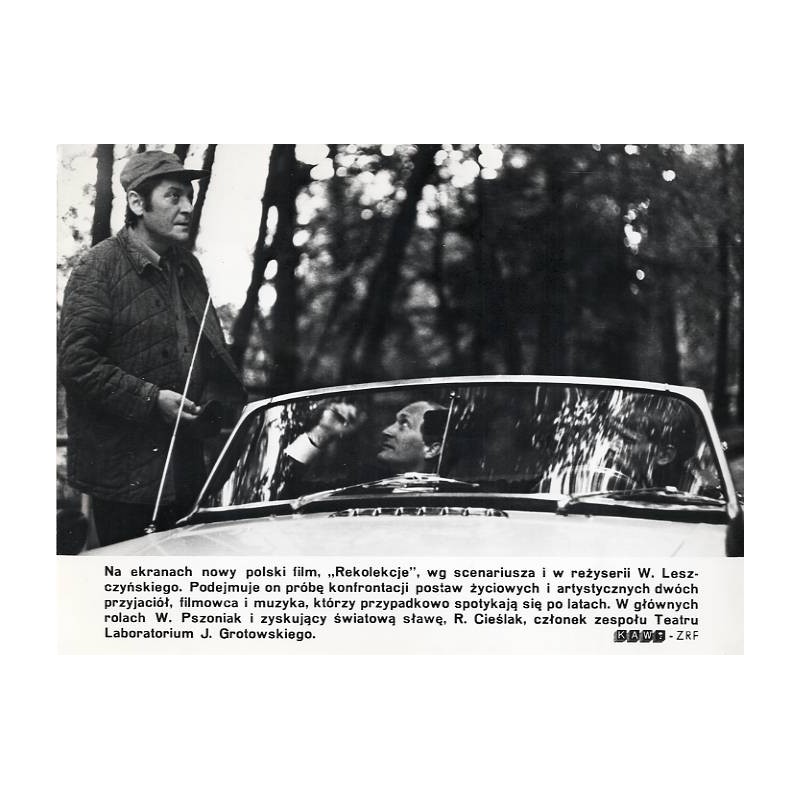 "Na ekranach nowy polski film, "Rekolekcje", wg scenariusza i w reżyserii W. Leszczyńskiego [...] KAW - ZRF"