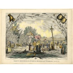 "Odpust w dzień Zielonych Świątek na Bielanach pod Warszawą. Rysował E. Perl."