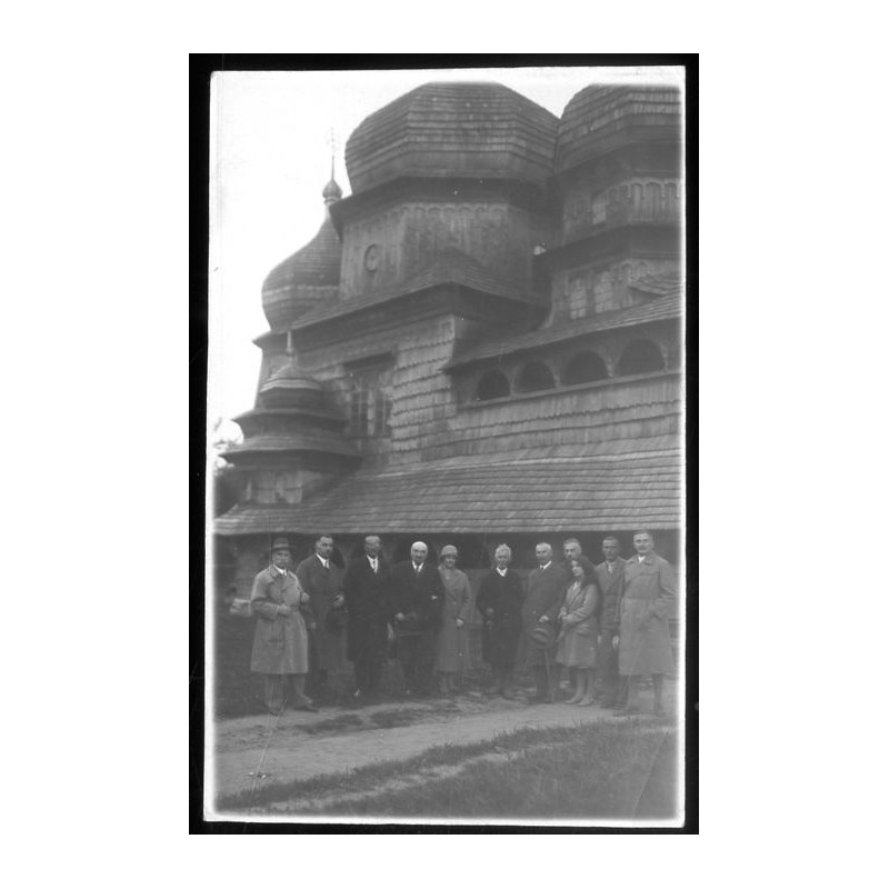Widok drewnianej cerkwi w Galicji Wschodniej do 1939