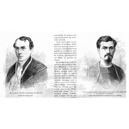 [1] "Monseigneur Félinski, archevêque de Varsovie. D'APRÉS UNE PHOTOGRAPHIE." [2] "Déodat Lejars, ancien sous-officier de zouav