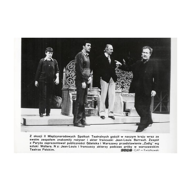 "Z okazji II Międzynarodowych Spotkań Teatralnych gościł w naszym kraju wraz ze swoim zespołem znakomity reżyser i aktor francus
