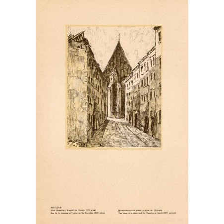 "WROCŁAW. Ulica Mennicza i Kościół Św. Doroty (XIV wiek) [...]"