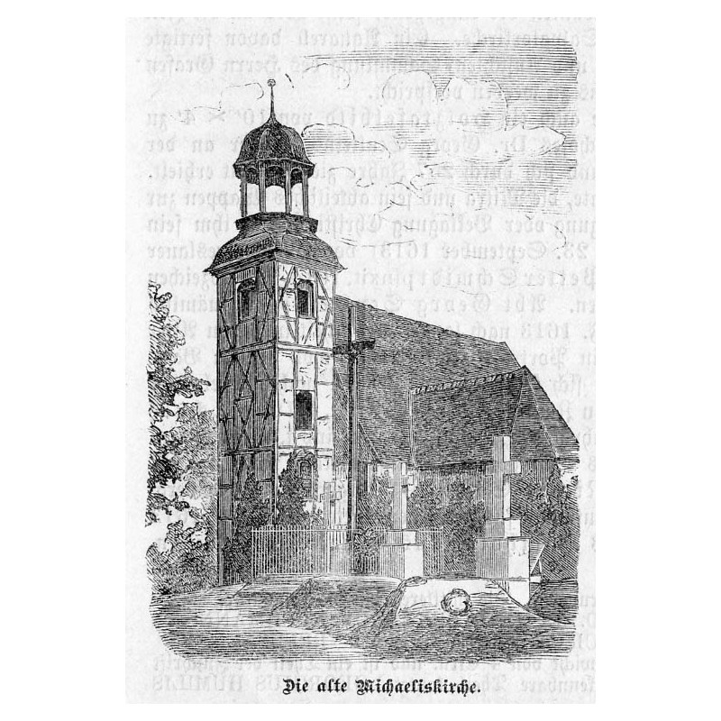 "Die alte Michaeliskirche." / Kościół św. Michała Archanioła na Ołbinie