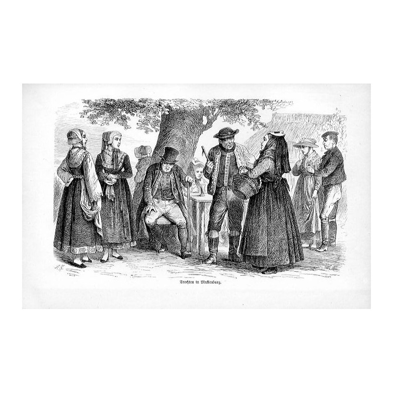 "Trachten in Mecklenburg."