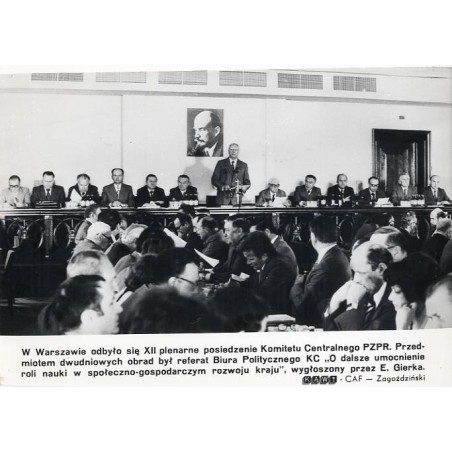 "W Warszawie odbyło się XII plenarne posiedzenie Komitetu Centralnego PZPR [...] KAW-CAF - Zagoździński"