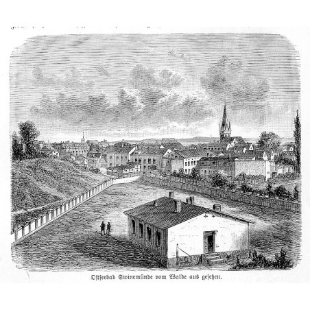 "Ostseebad Swinemünde vom Walde aus gesehen."