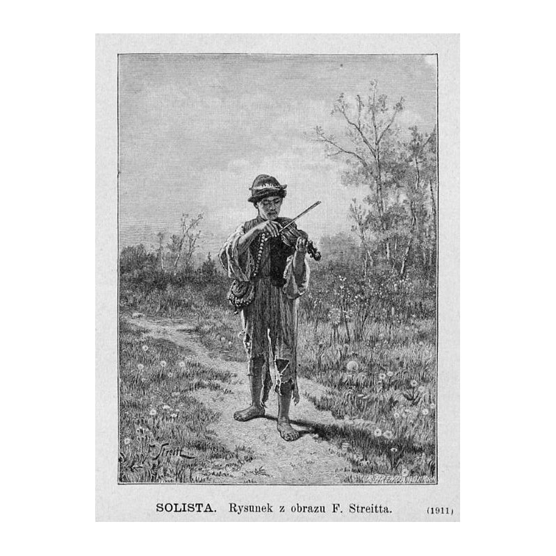 "SOLISTA. Rysunek z obrazu F. Streitta. (1911)"