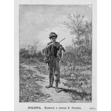 "SOLISTA. Rysunek z obrazu F. Streitta. (1911)"