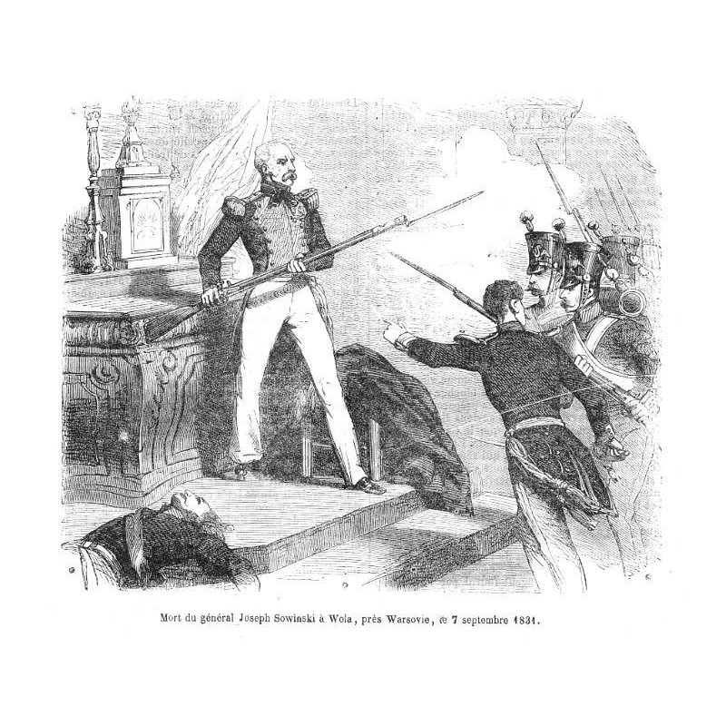 "Mort du général Joseph Sowinski à Wola, prés Warsovie, le 7 septembre 1831."