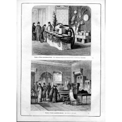 [1] "Wystawa w Muzeum przemysłowo-rolniczém w Warszawie. Sala główna. Rysował na miejscu Podbielski. 283" [2] "Wystawa w Muzeum