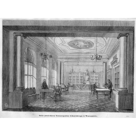 "Sala posiedzeń Towarzystwa lekarskiego w Warszawie. 185"
