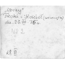 [1] ""Obozy" Troki - Kościół (wewnątrz) dn. 26.VII.35r. Kl. VI" [2] ""Obozy" Troki - Kościół dn. 26.VI.1935r. Kl. VI" [3] ""Ob
