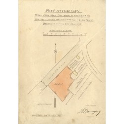 Zestaw 4 planów lokalu Powiatowej Kasy Chorych Powiatu Kozienieckiego w Zagożdżonie z 1931
