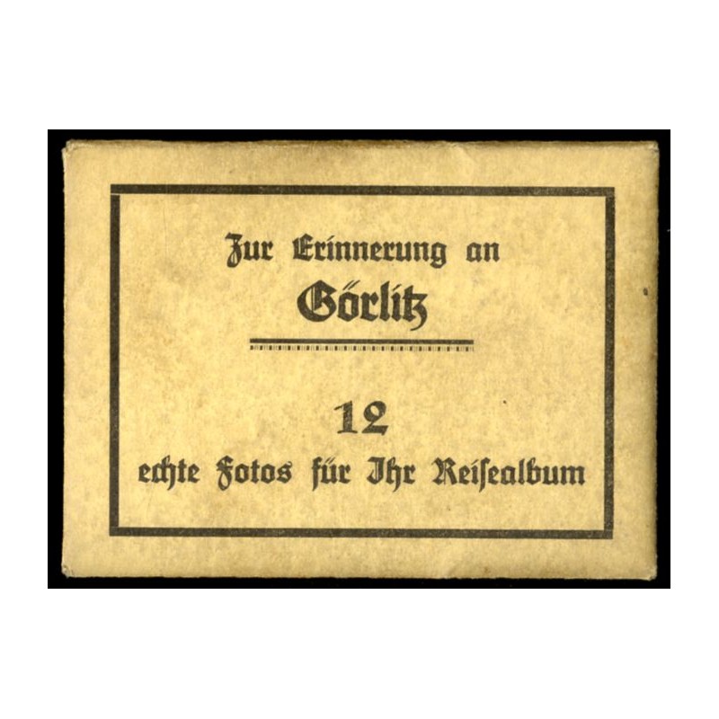 "Zur Erinnerung an Görlitz. 12 echte Fotos für Reisealbum 1. Hindenburgplatz 2. Viadukt über die Neisse. 3. Neisse mit Ruhmesha