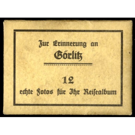 "Zur Erinnerung an Görlitz. 12 echte Fotos für Reisealbum 1. Hindenburgplatz 2. Viadukt über die Neisse. 3. Neisse mit Ruhmesha