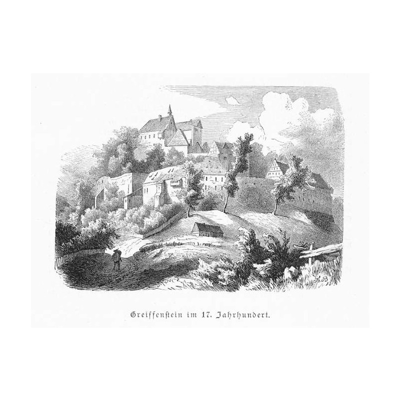 "Greiffenstein im. 17 Jahrhundert." [Zamek Gryf]