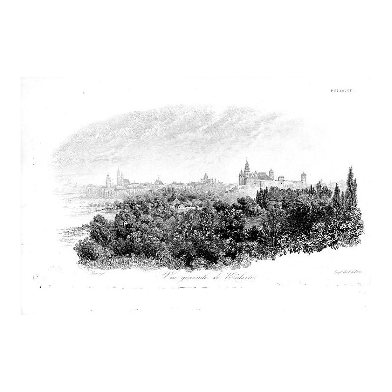 "Vue générale de Krakovie."