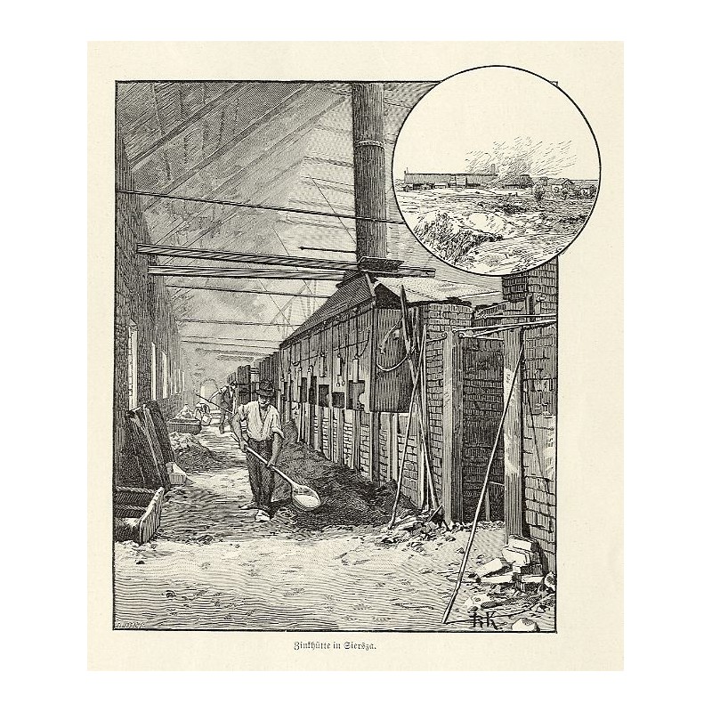 "Zinkhütte in Siersza."