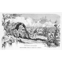 "ÉVÉNEMENTS DE POLOGNE. COMBAT DE LISIENIC, D' APRÉS LE CROQUIS DE M. BOGUSLAW."