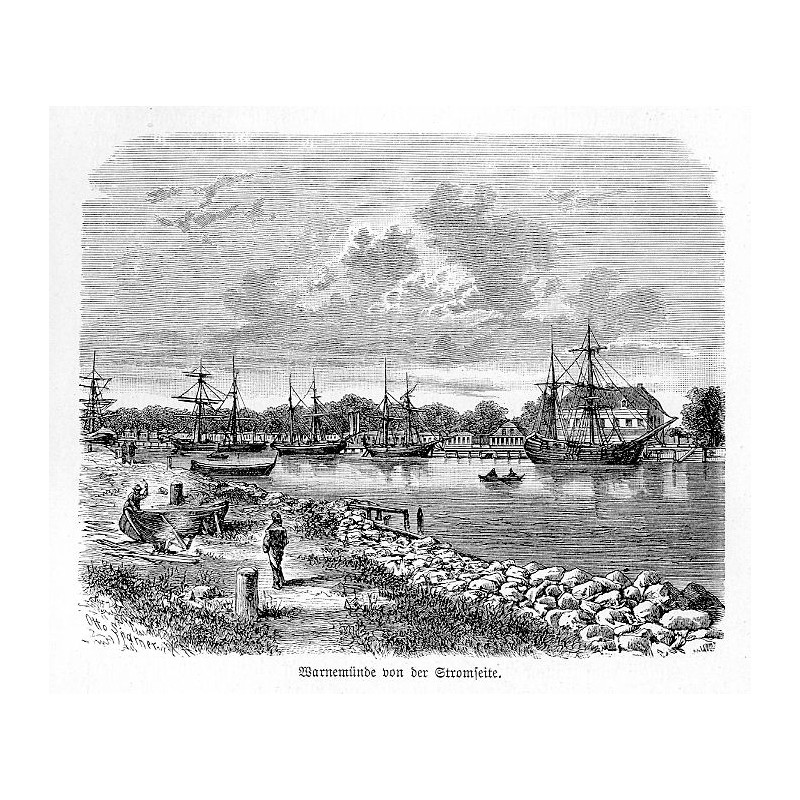 "Warnemünde von der Stromseite."