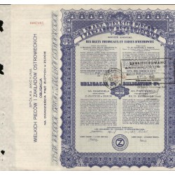 Spółka Akcyjna Wielkich Pieców i Zakładów Ostrowieckich. Obligacja 5% 25 zł na okaziciela. Warszawa [1937]
