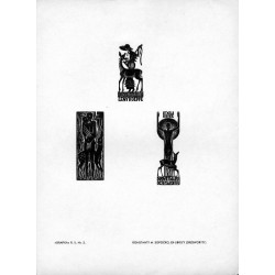 Trzy ekslibrisy: Leny Koeppe, bez nazwiska i Drowej Marii Oczesalskiej