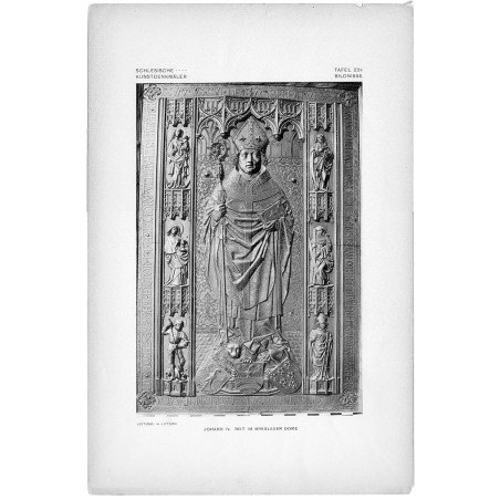 Lutsch: Bilderwerk schlesischer Kunstdenkmäler 224 / "JOHANN IV. ROT IN BRESLAUER DOME. TAFEL 224 BILDNISSE" / "224. BRESLAU. Do