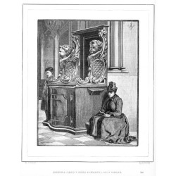 Konfesjonał (Barocco) w kościele katedralnym ś. Jana w Warszawie / "KONFESYONAŁ (BAROCCO) W KOŚCIELE KATEDRALNYM Ś. JANA W WARSZ