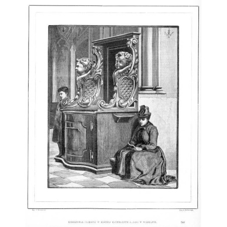 Konfesjonał (Barocco) w kościele katedralnym ś. Jana w Warszawie / "KONFESYONAŁ (BAROCCO) W KOŚCIELE KATEDRALNYM Ś. JANA W WARSZ