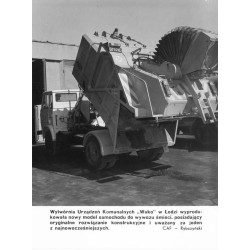 "Wytwórnia Urządzeń Komunalnych "Wuko" w Łodzi wyprodukowała nowy model samochodu do wywozu śmieci [...] CAF - Rybczyński"