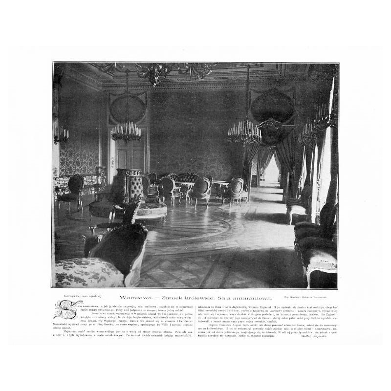 "Warszawa. - Zamek królewski. Sala amarantowa."