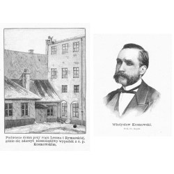 [1] "Władysław Kosmowski. Podł. fot. Beyera." [2] "Podwórze domu przy rogu Leszna i Rymarskiéj, gdzie się zdarzył nieszczęśliwy