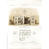 "Landhaus bei Ujest in Oberschlesien. Garten Fronte (Umbau). Grundriss zu ebener Erde. [...]"