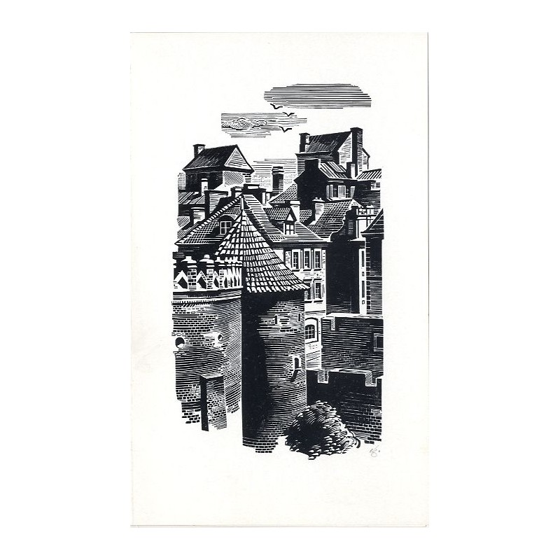 Warszawa. Barbakan / "WARSZAWA. BARBAKAN drzeworyt Cz. Borowczyk"