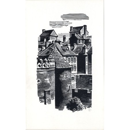 Warszawa. Barbakan / "WARSZAWA. BARBAKAN drzeworyt Cz. Borowczyk"