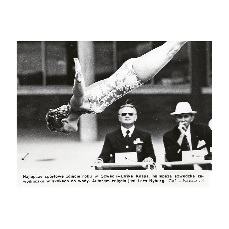 "Najlepsze sportowe zdjęcie roku w Szwecji - Ulrika Knape, najlepsza szwedzka zawodniczka w skokach do wody. Autorem zdjęcia jes