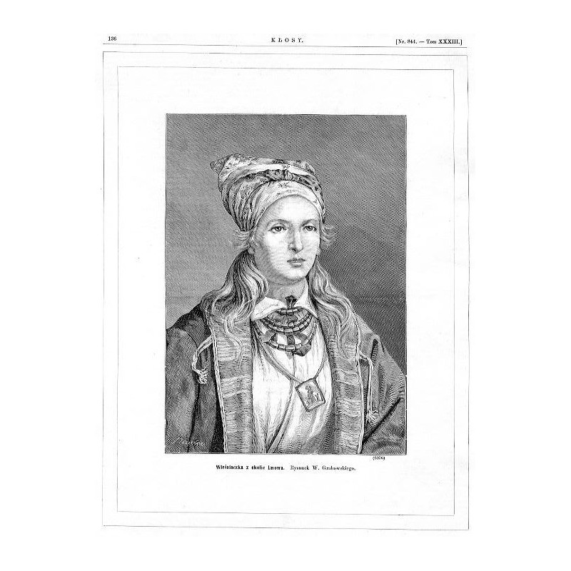 "Wieśniaczka z okolic Lwowa. Rysunek W. Grabowskiego. (6056)"
