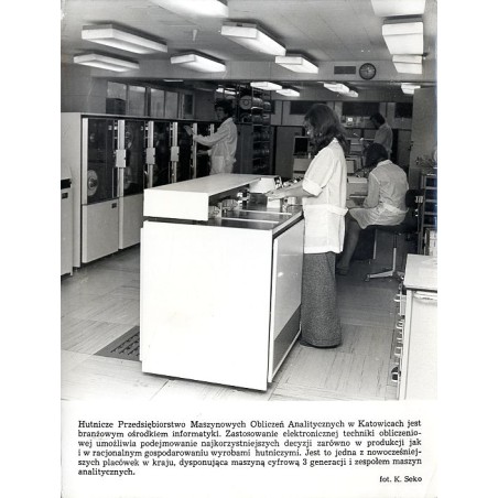 "Hutnicze Przedsiębiorstwo Maszynowych Obliczeń Analitycznych w Katowicach [...] Jest to jedna z najnowocześniejszych placówek w