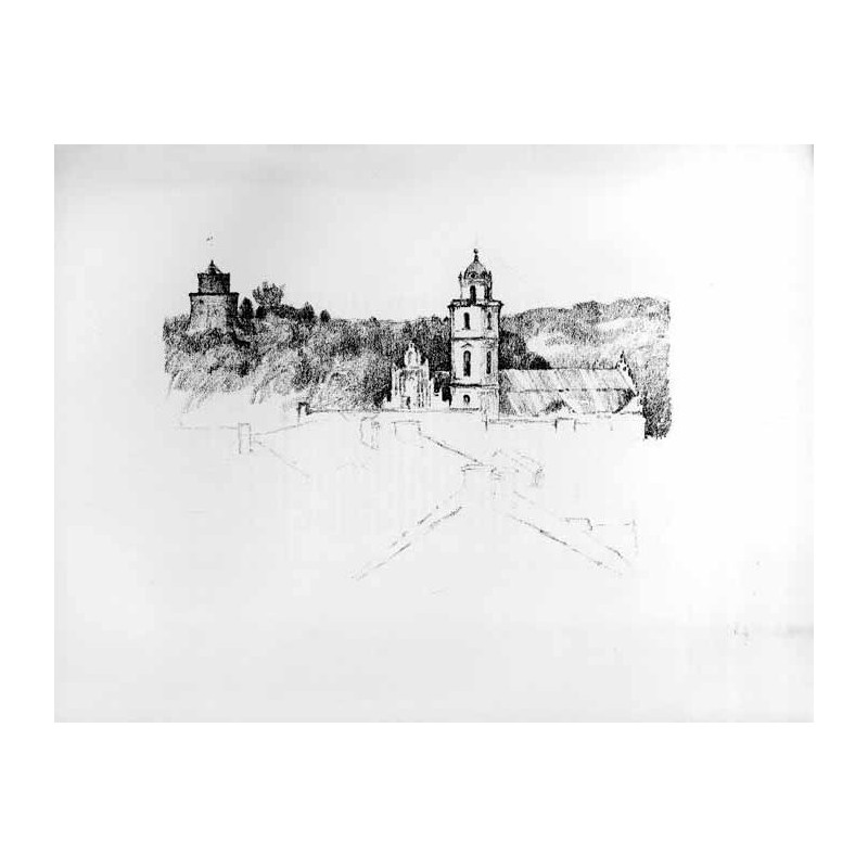 [18] Blick auf den Schlossberg in Wilna / [18] "BLICK AUF DEN SCHLOSSBERG IN WILNA"