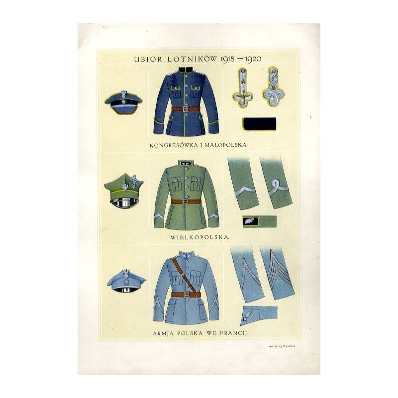 Ubiór Lotników 1918-1920. Kongresówka I Małopolska. Wielkopolska. Armia Polska we Francji / "UBIÓR LOTNIKÓW 1918-1920. KONGRESÓW