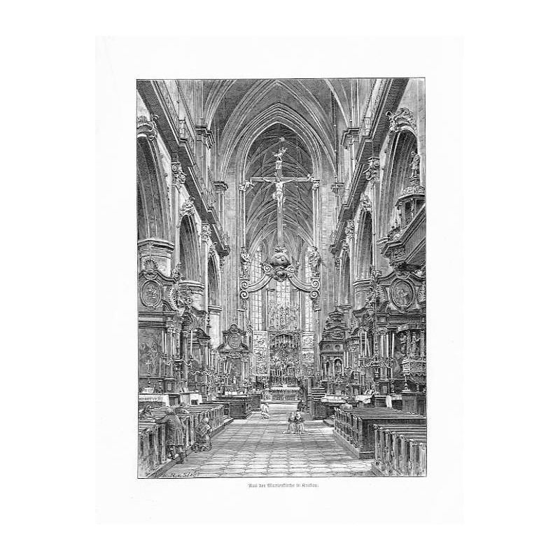 "Aus der Marienkirche in Krakau."