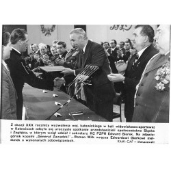 "Z okazji XXX rocznicy wyzwolenia woj. katowickiego w hali widowiskowo-sportowej w Katowicach odbyło się uroczyste spotkanie [..