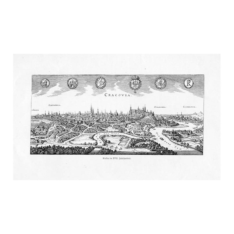 "Krakau im XVII. Jahrhundert.  / nach Merian (1695)"