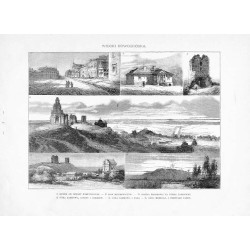 "WIDOKI NOWOGRÓDKA. 1. RYNEK OD STRONY POŁUDNIOWEJ. - 2. DOM MICKIEWICZÓW. - 3. BASZTA ŚRODKOWA NA GÓRZE ZAMKOWEJ. - 4. GÓRA ZAM